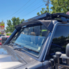 Toyota LandCruiser 70-79 Series (fitted with factory snorkel) All Black Mesh Windscreen Sunvisor