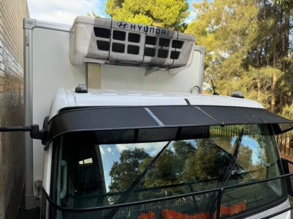hyundaimightymeshsunvisorroofrackworldsa-800x600 Toyota Coaster Bus 1993 2017 Sunvisor All Black Mesh - coaster bus