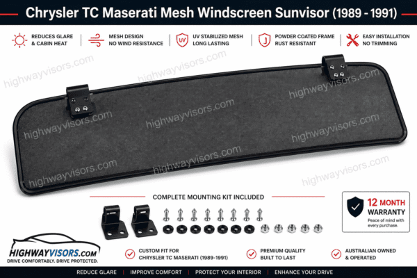 Chrysler TC Maserati Mesh Windscreen Sunvisor