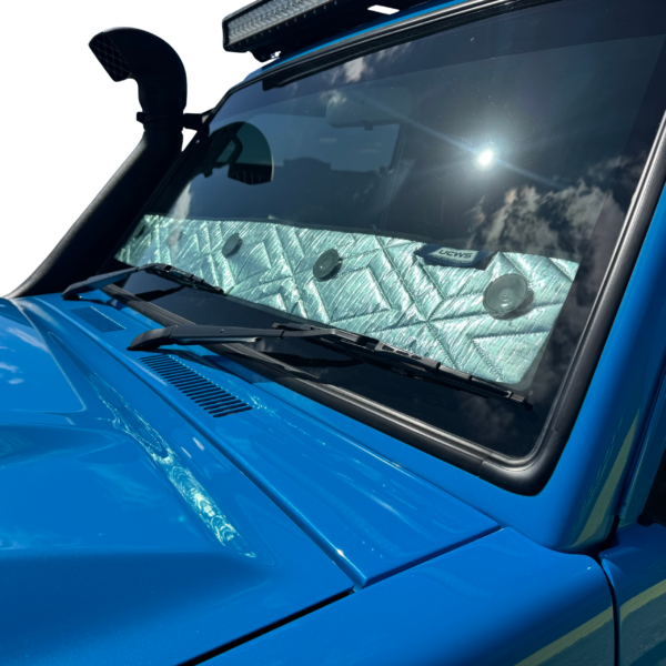ToyotaLC79withUCWSsolarscreensnapshadeDash-ProductImagesuperClose.png Toyota LC79 Dual Cab Dash Sunshade - Sunshade