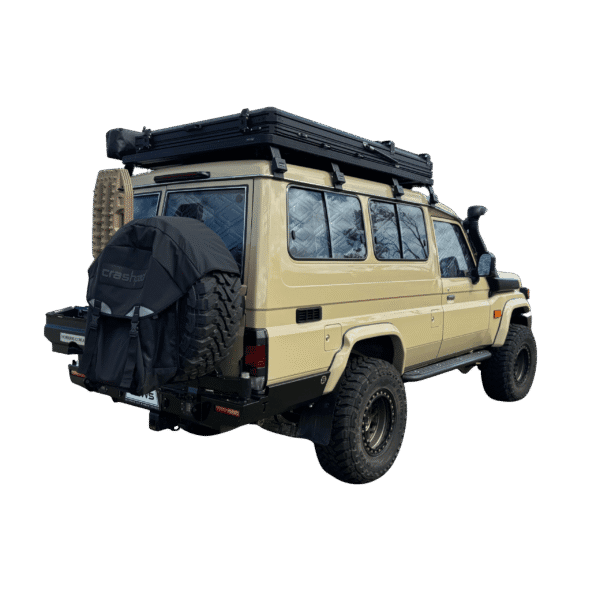 ToyotaTroopiewithUCWSSunshadesRear45VehicleImage-Edited.png Toyota Troop Carrier Cargo Sunshade Kit - Sunshade