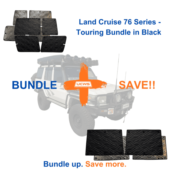 Toyota LandCruiser 76 Series - Touring Bundle (Cargo & Doors) - Black - Sunshade